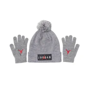 Air Jordan Jumpman Kids Hat and Gloves Set 4-7y ''Grey''