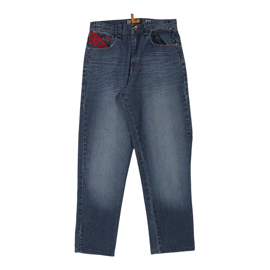 Akademics Embroidered Jeans - 30W 31L Dark Wash Cotton