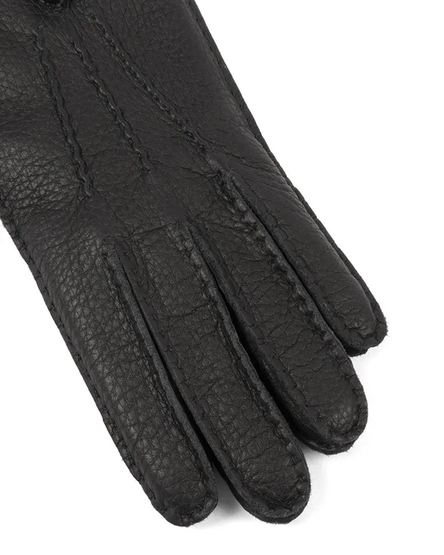 Alan Bilzerian Private Label Knit Cuff Deerskin Gloves