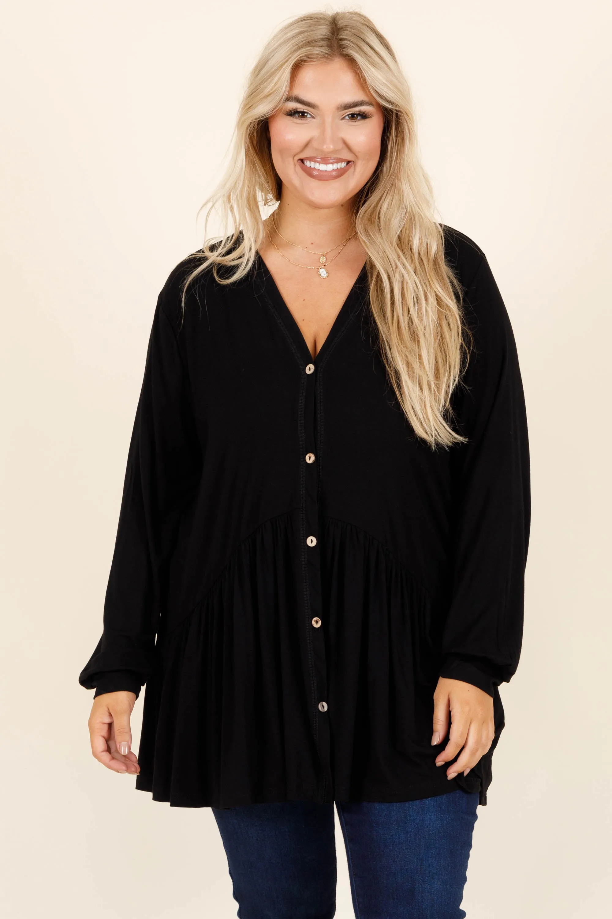 All The Emotions Tunic, Black