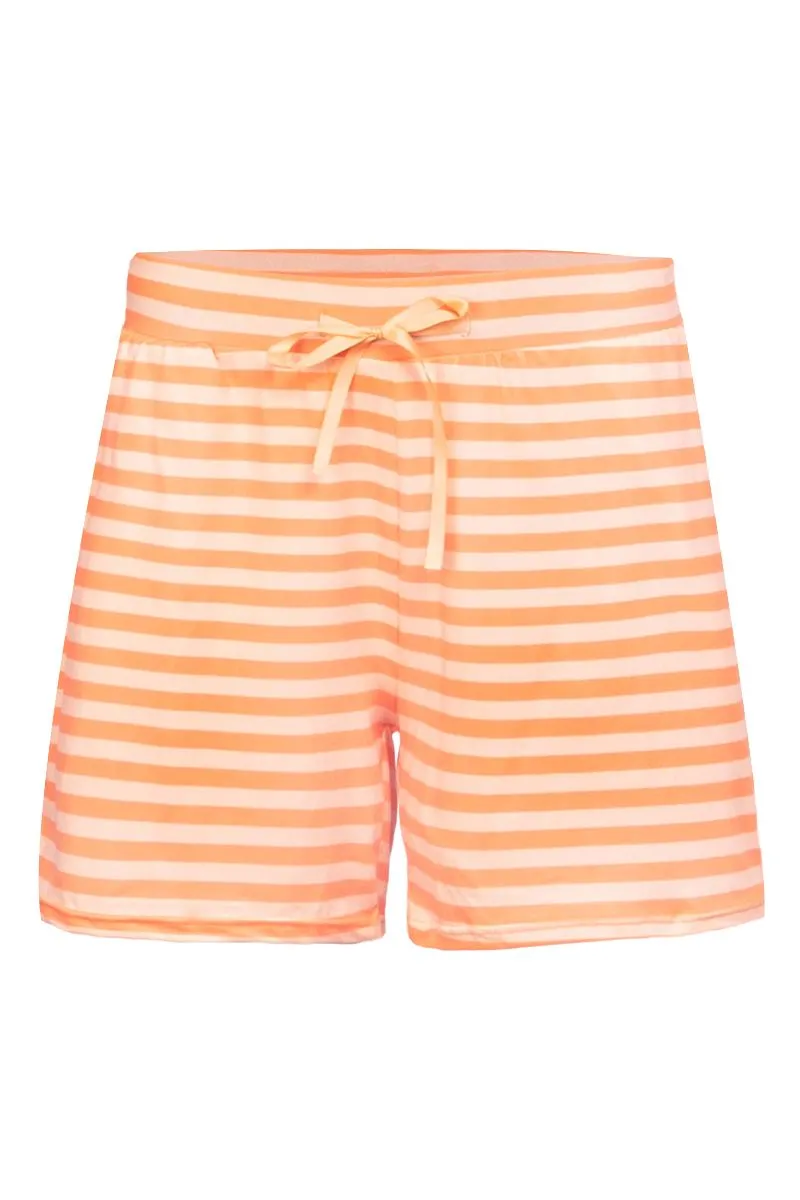 Alma Shorts | Orange Peach Stripe | Shorts fra Liberté