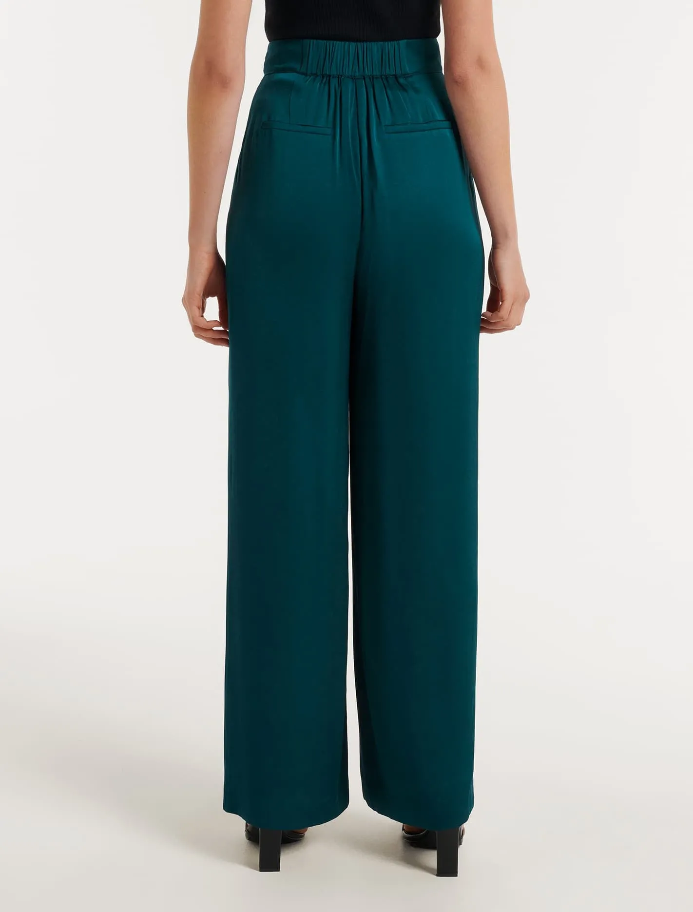 Alora Satin Wide-Leg Pants