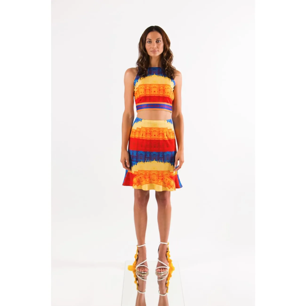 Amaara Stripe Printed Skirt