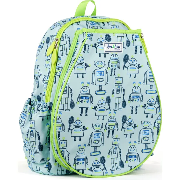 Ame & Lulu Little Love Tennis Backpack, Robot Tennis