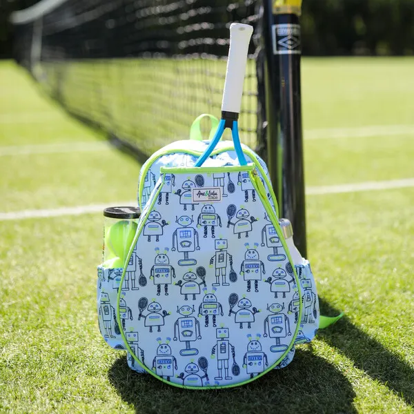 Ame & Lulu Little Love Tennis Backpack, Robot Tennis