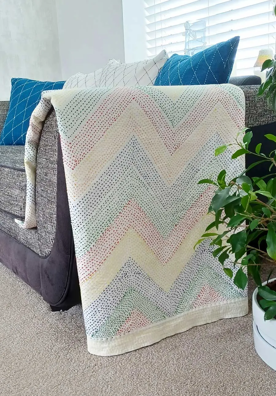 Amel Rainbow Quilt  |   Kantha Quilt