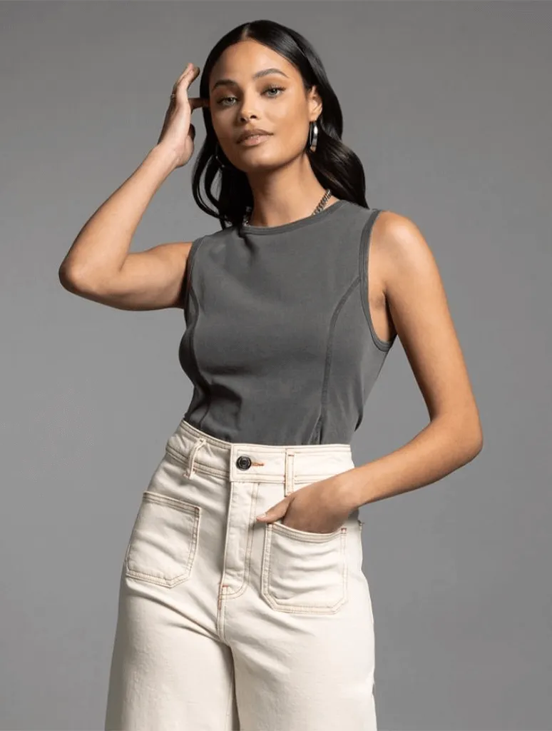 Amelie Tank in Vintage Black