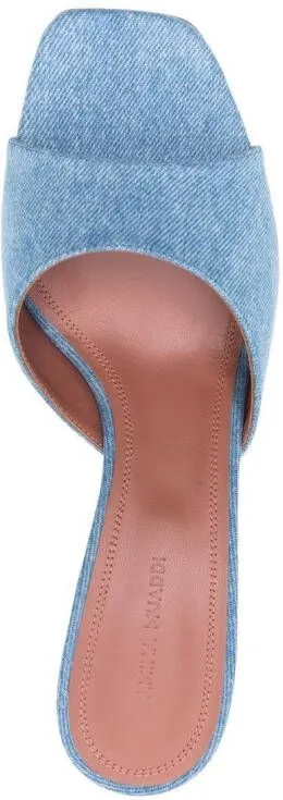 Amina Muaddi Lupita 70mm denim mules Blue