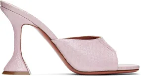 Amina Muaddi Pink Lupita Heeled Sandals