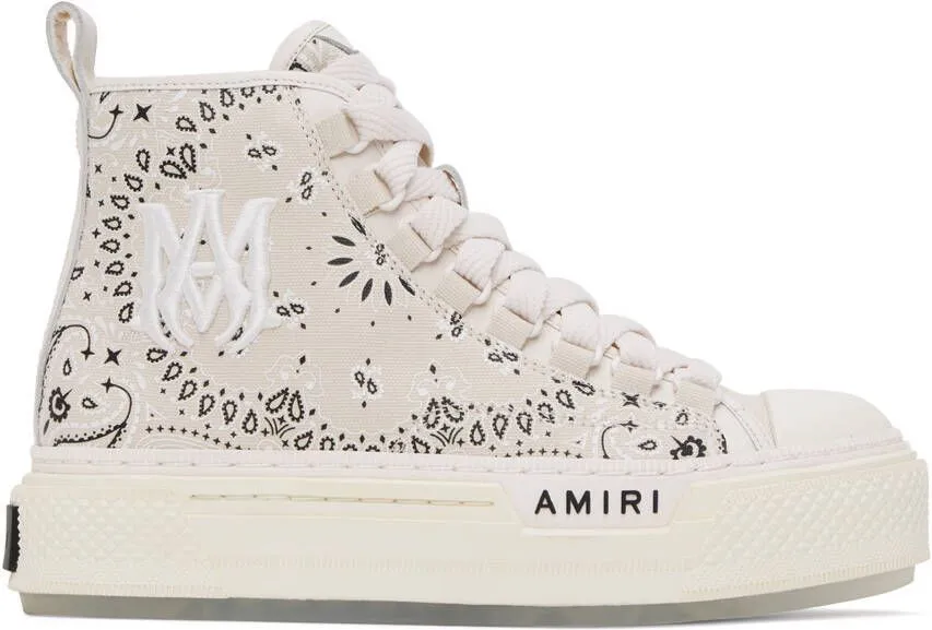 AMIRI Beige Court High Sneakers