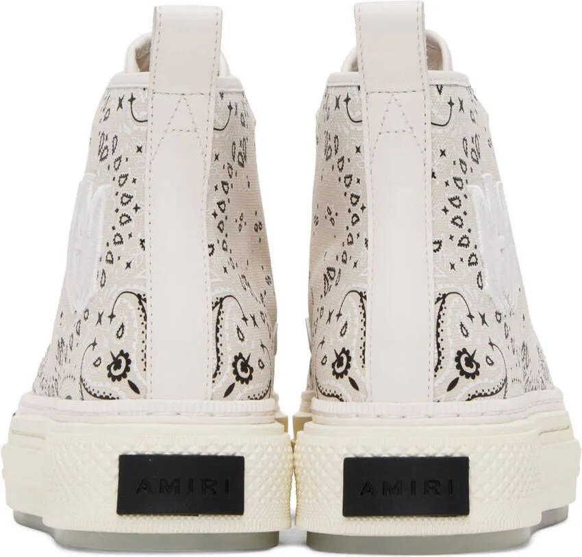 AMIRI Beige Court High Sneakers