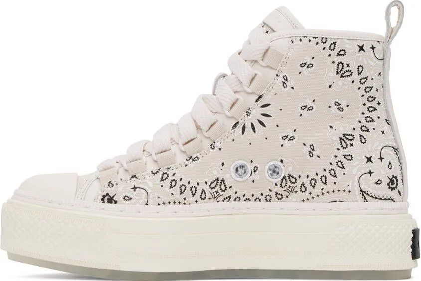 AMIRI Beige Court High Sneakers