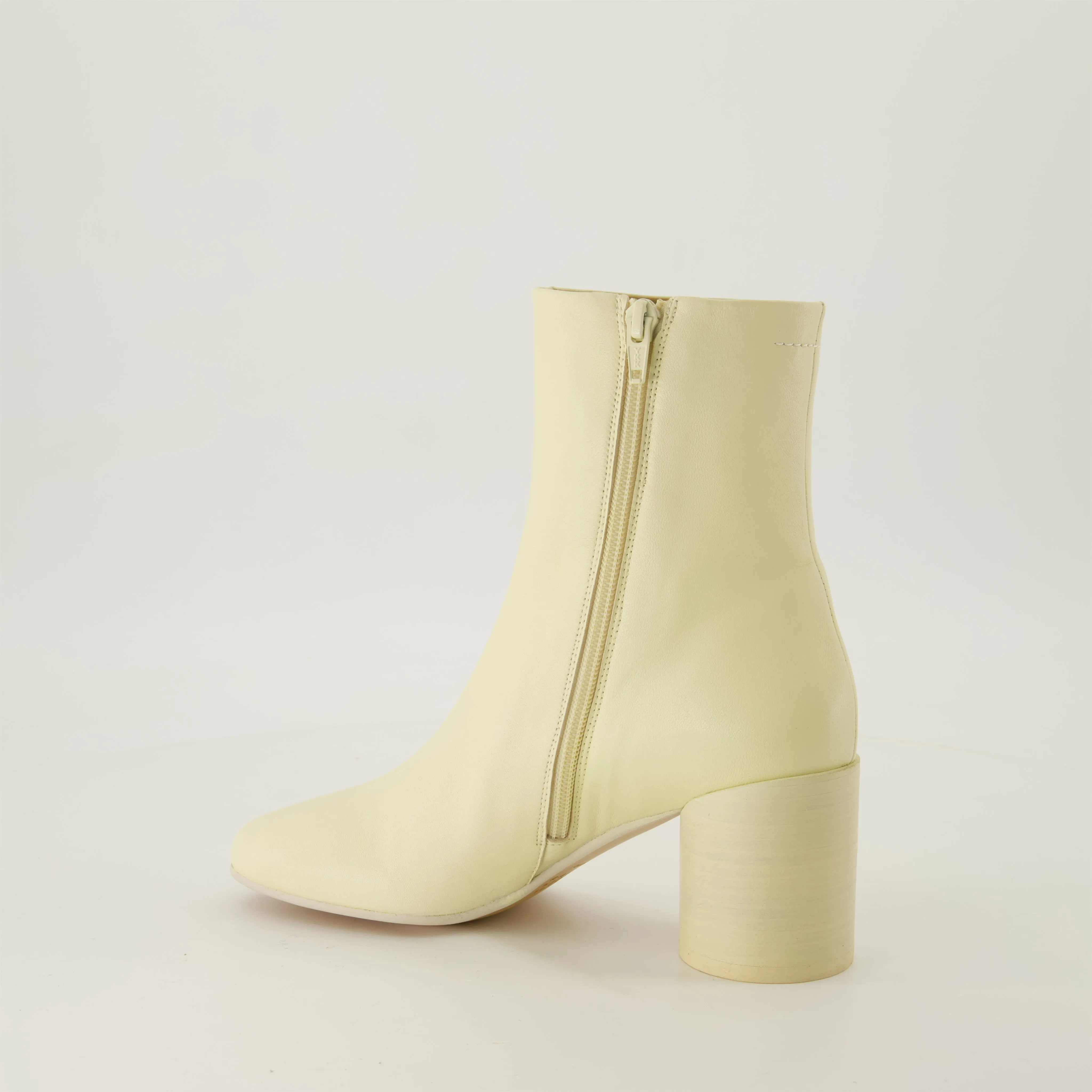 Anatomic Beige Leather Ankle Boots