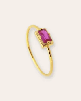 ANILLO RECTANGLE PINK
