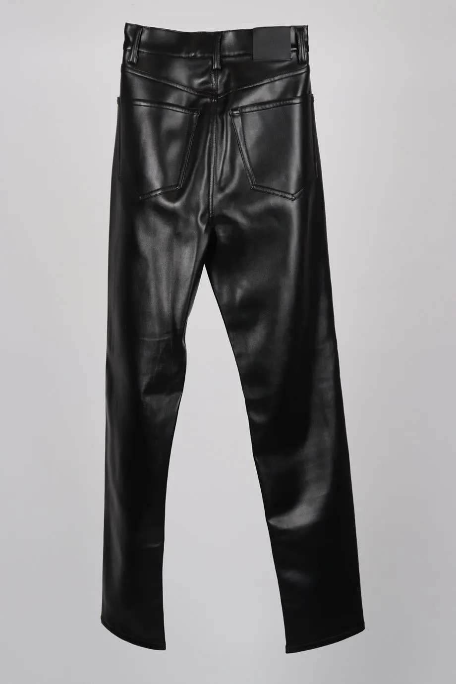 ANINE BING FAUX LEATHER STRAIGHT LEG PANTS FR 32 UK 4