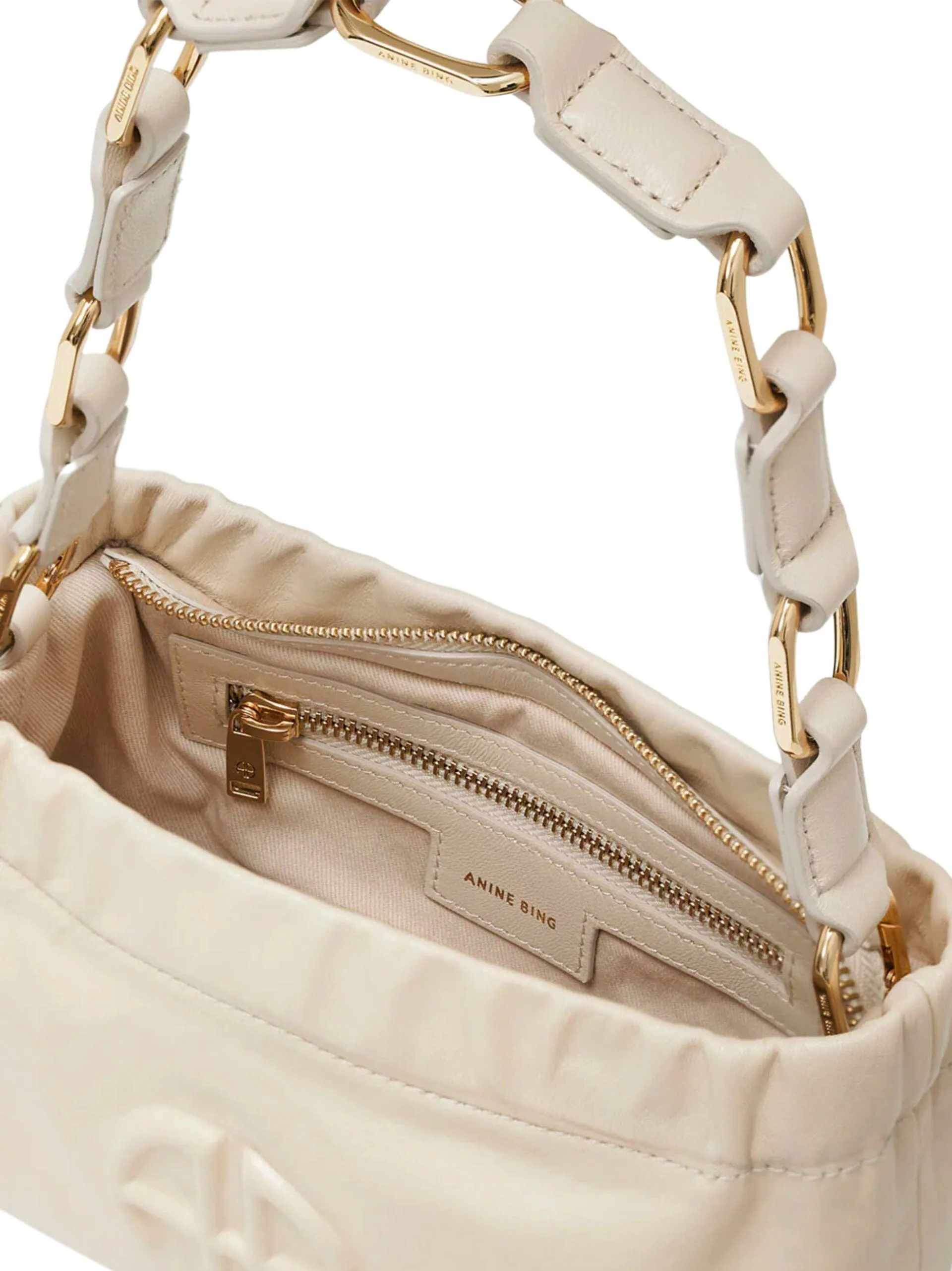 Anine Bing   Small Kate Shoulder Bag / Ivory