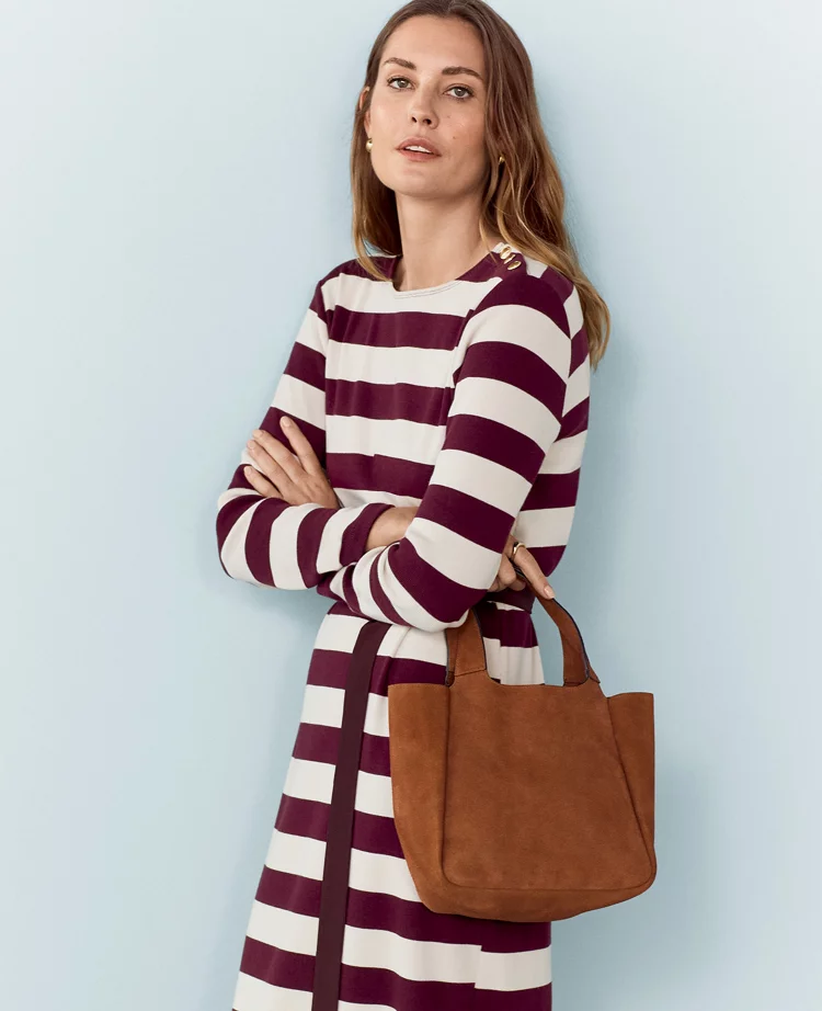 Ann Taylor AT Weekend Suede Tote Bag Women's
