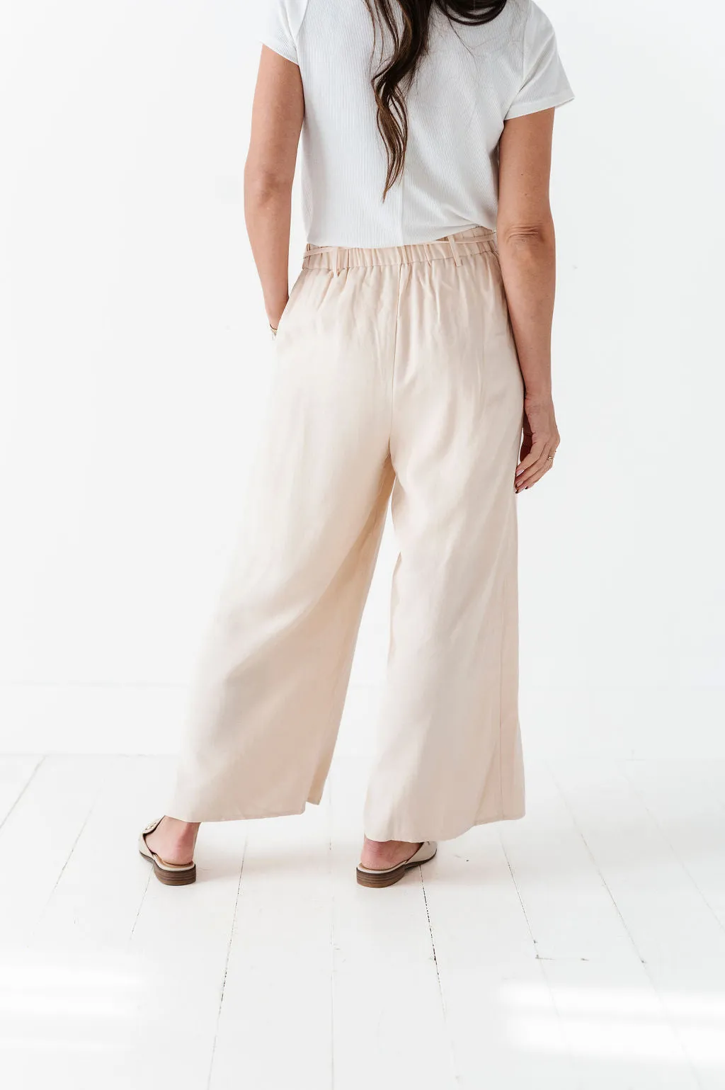 Anniston Wide Leg Pants in Cream