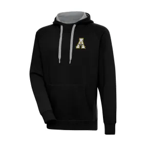 Antigua Appalachian State Mountaineers Black Big & Tall Victory Raglan Pullover Hoodie