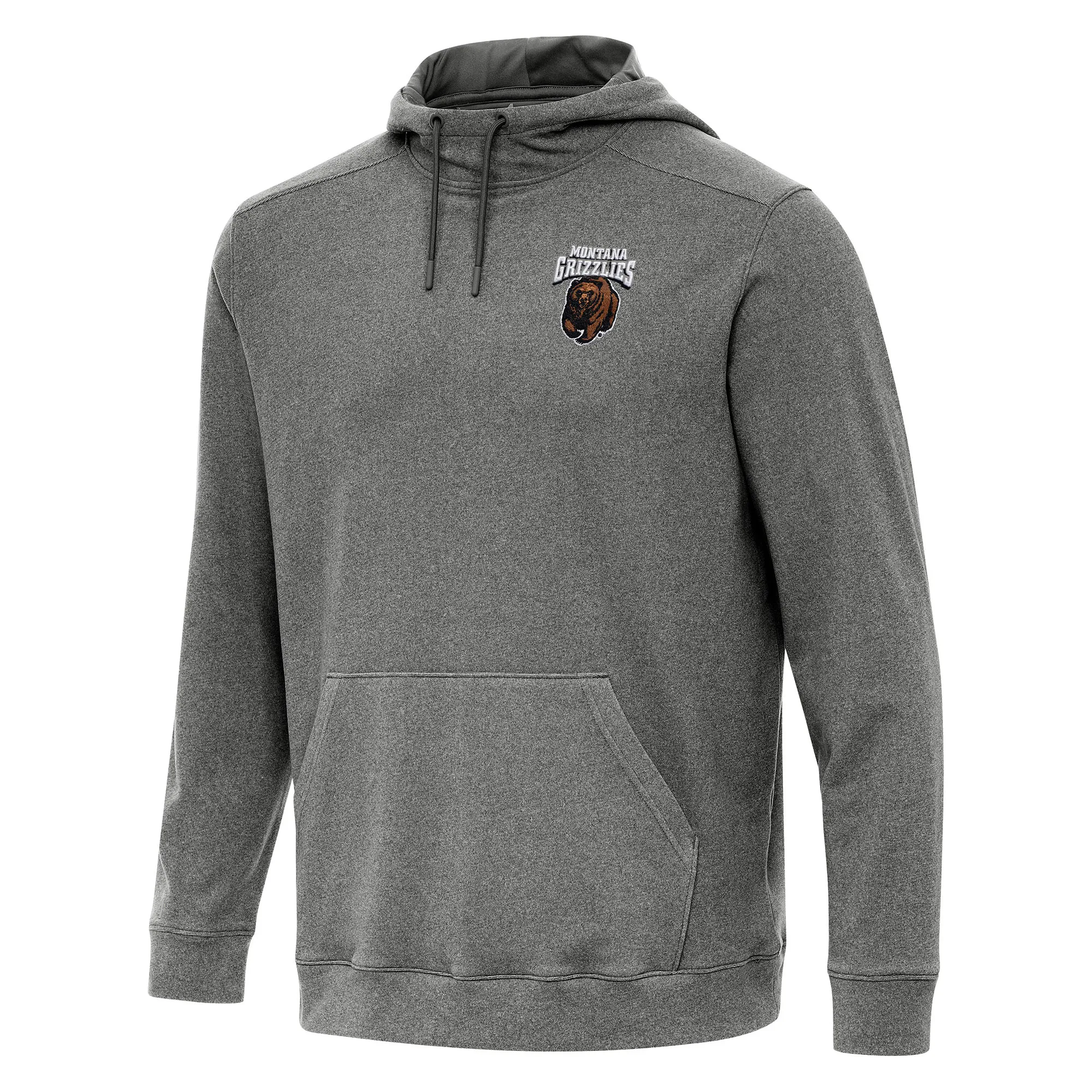 Antigua Montana Grizzlies Heather Charcoal Cloud Pullover Hoodie