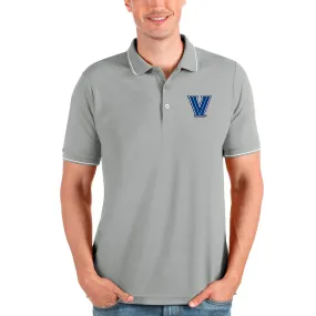 Antigua Villanova Wildcats Gray Affluent Polo