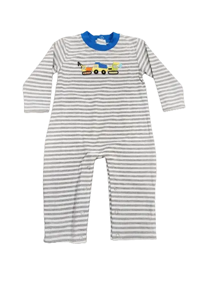 Applique - Construction Trucks Boys Romper