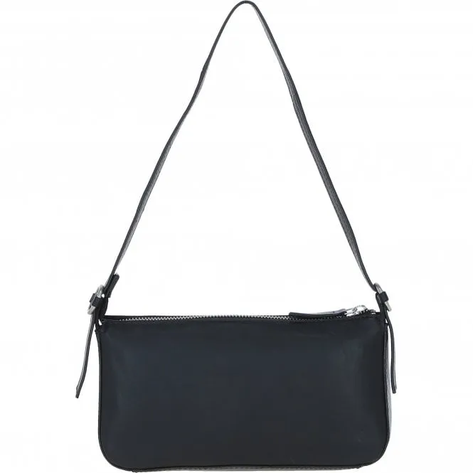 Ashwood Leather Plain Shoulder Bag Black: LB-6278