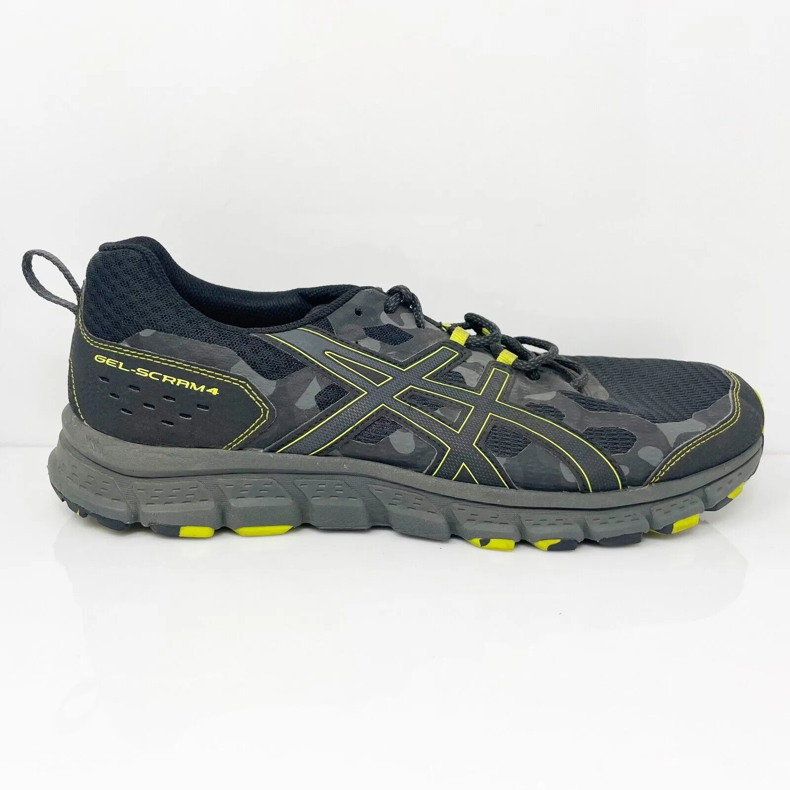 Asics Mens Gel Scram 4 1011A557 Black Running Shoes Sneakers Size 12