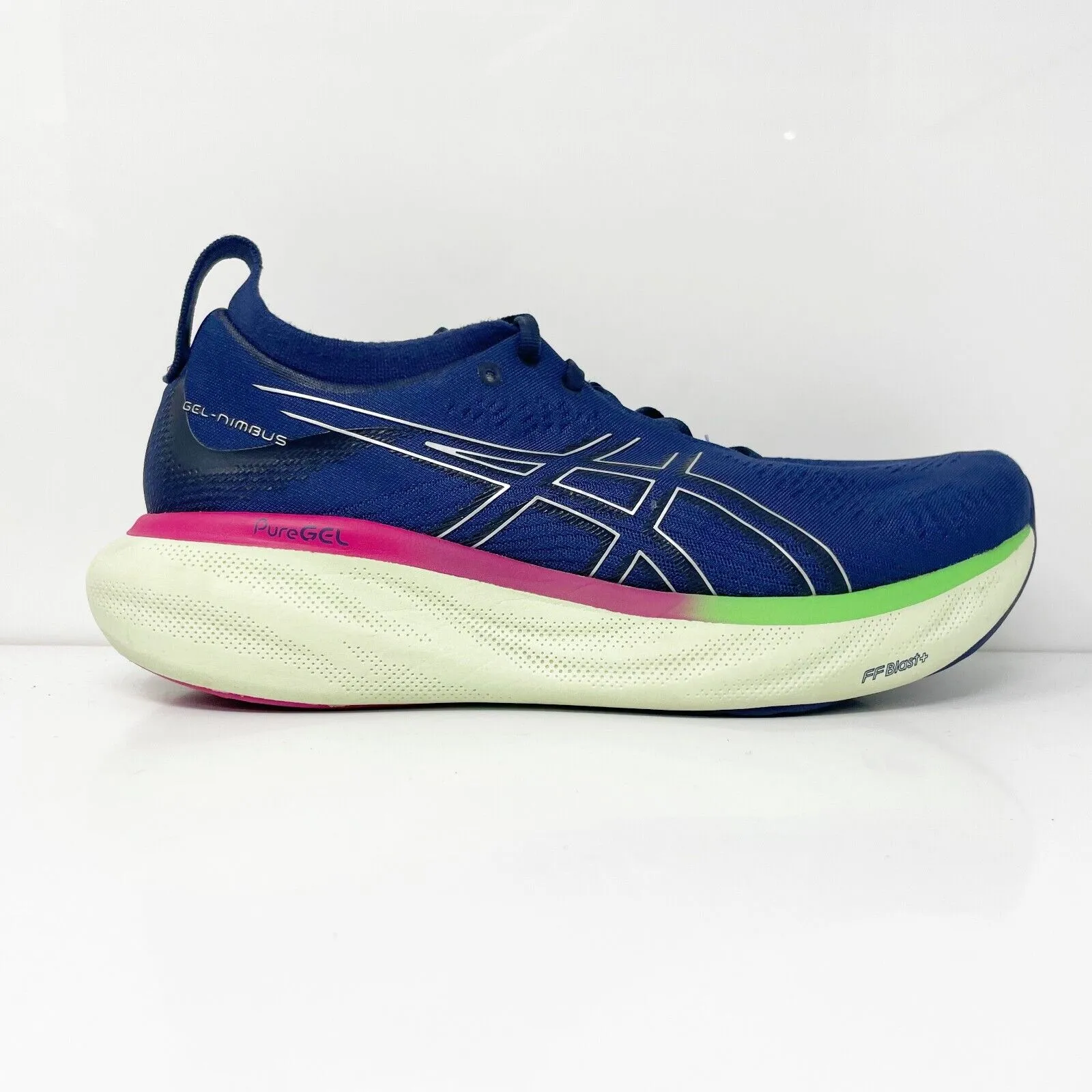 Asics Womens Gel Nimbus 25 1012B356 Blue Running Shoes Sneakers Size 10.5