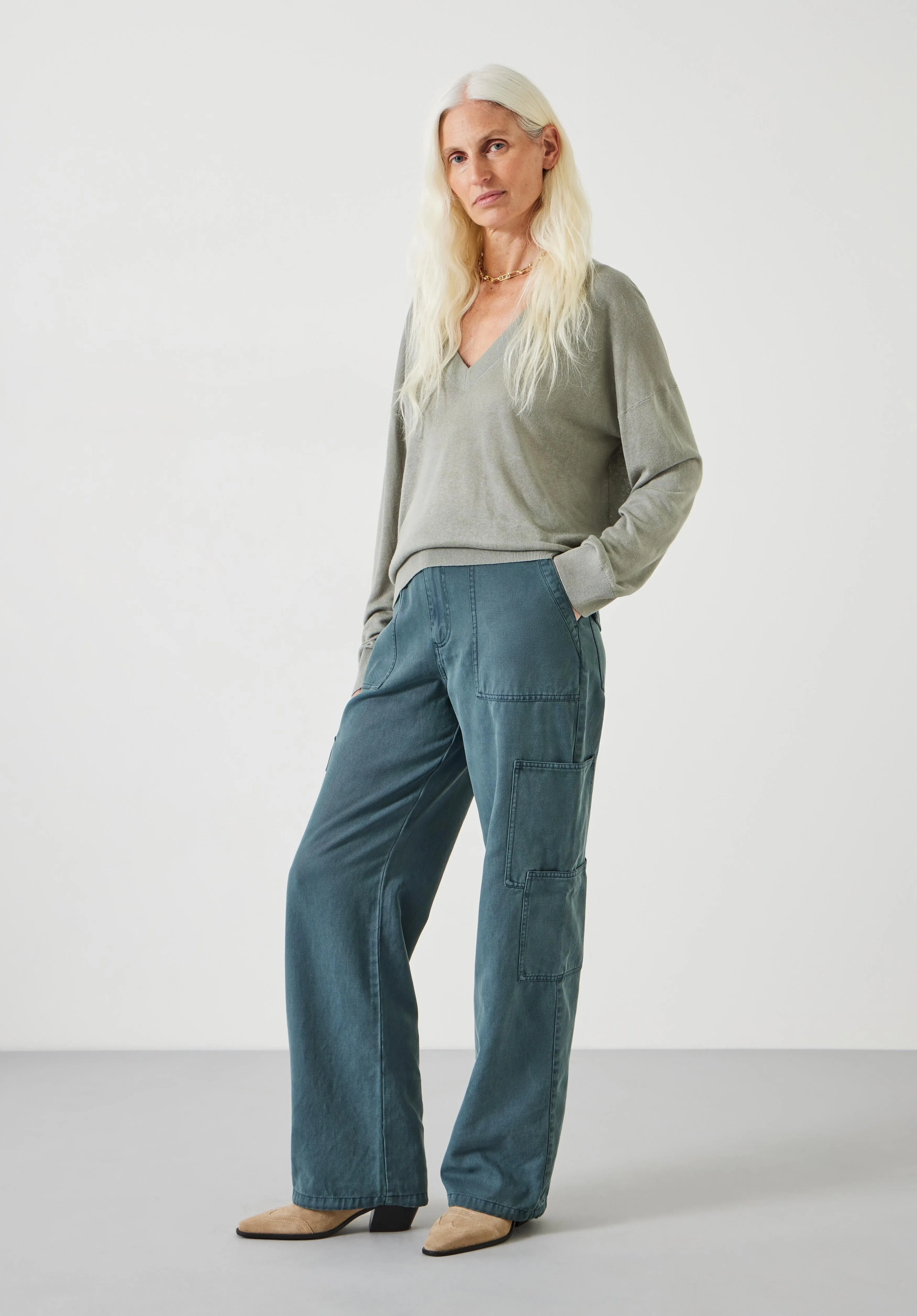 Aston Linen Blend Knitted Jumper