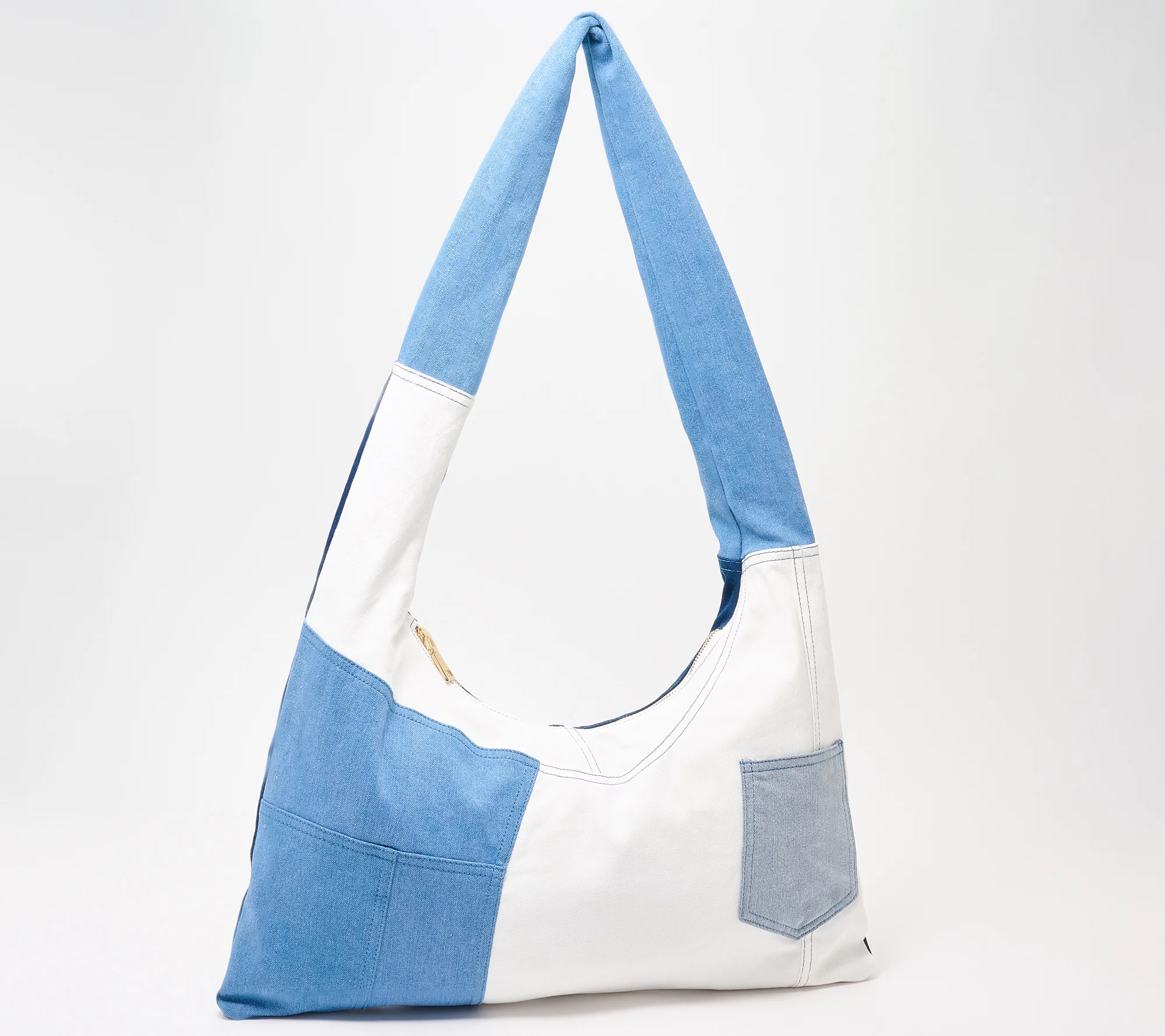 Attitudes by Renee Denim Patchwork Shoulder Bag