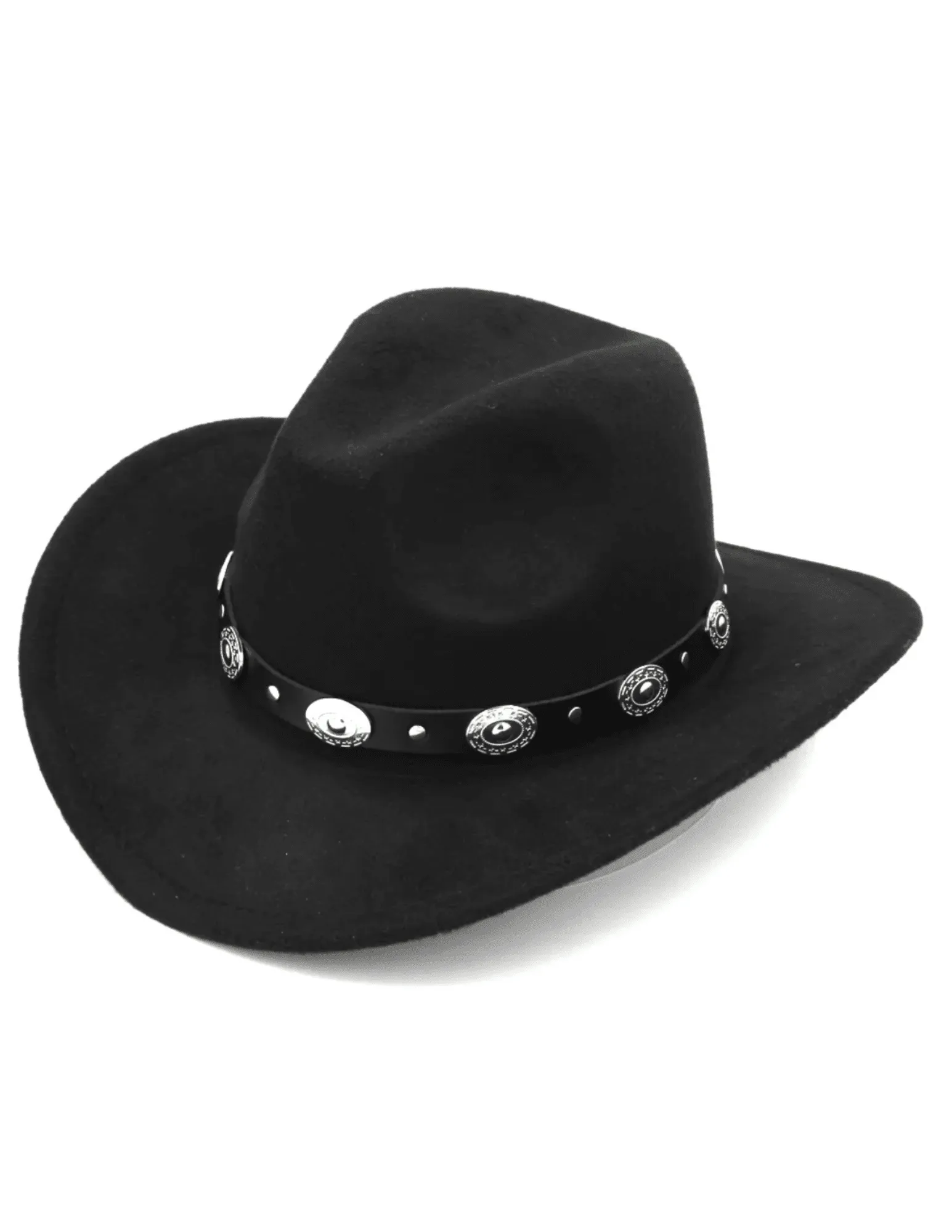 Austin Blaze Felt Western Concho Belt Hat