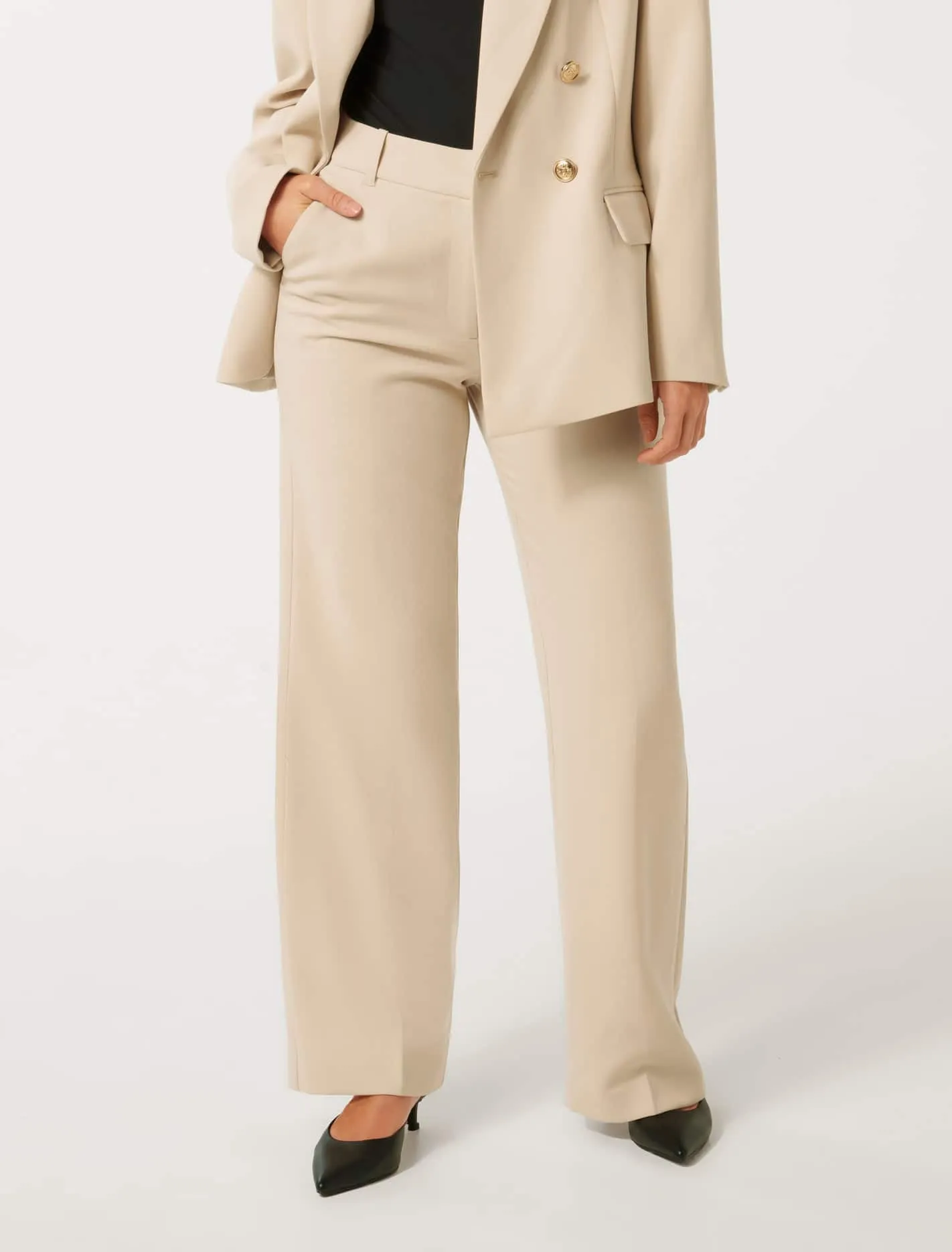 Ava Petite Straight-Leg Pants