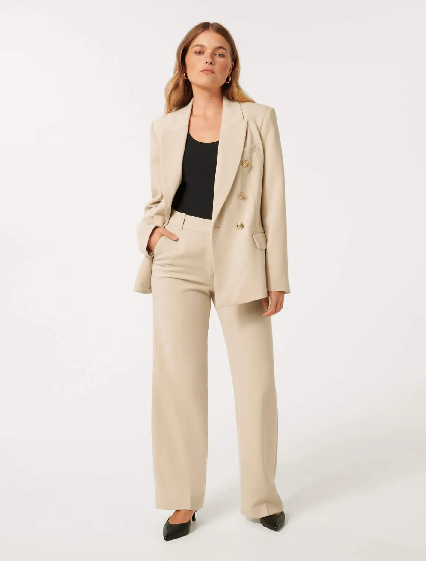 Ava Petite Straight-Leg Pants