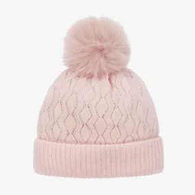 Baby Girls Pink Knitted Pom-Pom Hat