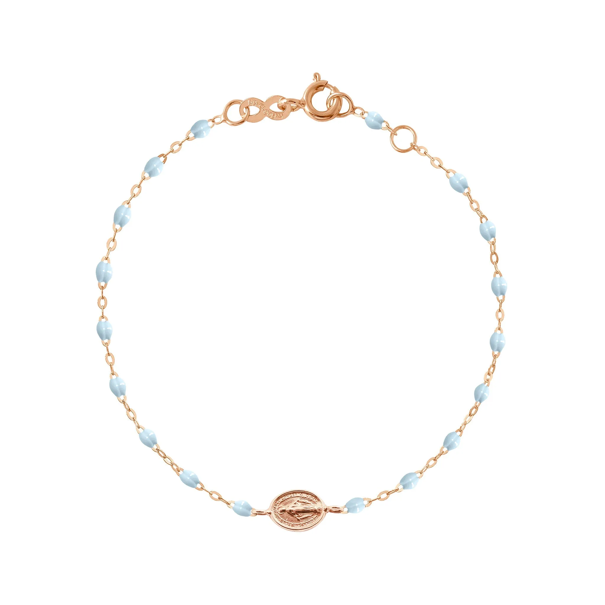 Baby Madone Charm Classic Gigi Baby Blue bracelet, Rose Gold, 5.1