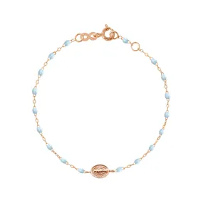 Baby Madone Charm Classic Gigi Baby Blue bracelet, Rose Gold, 5.1