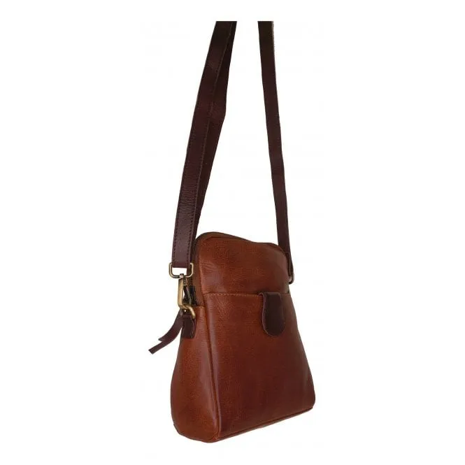 Badbury & Oak  Womens Willow Waxed Leather Small Cross Body Bag