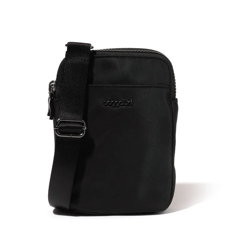 Baggallini Modern Take Two RFID Crossbody in Black Twill