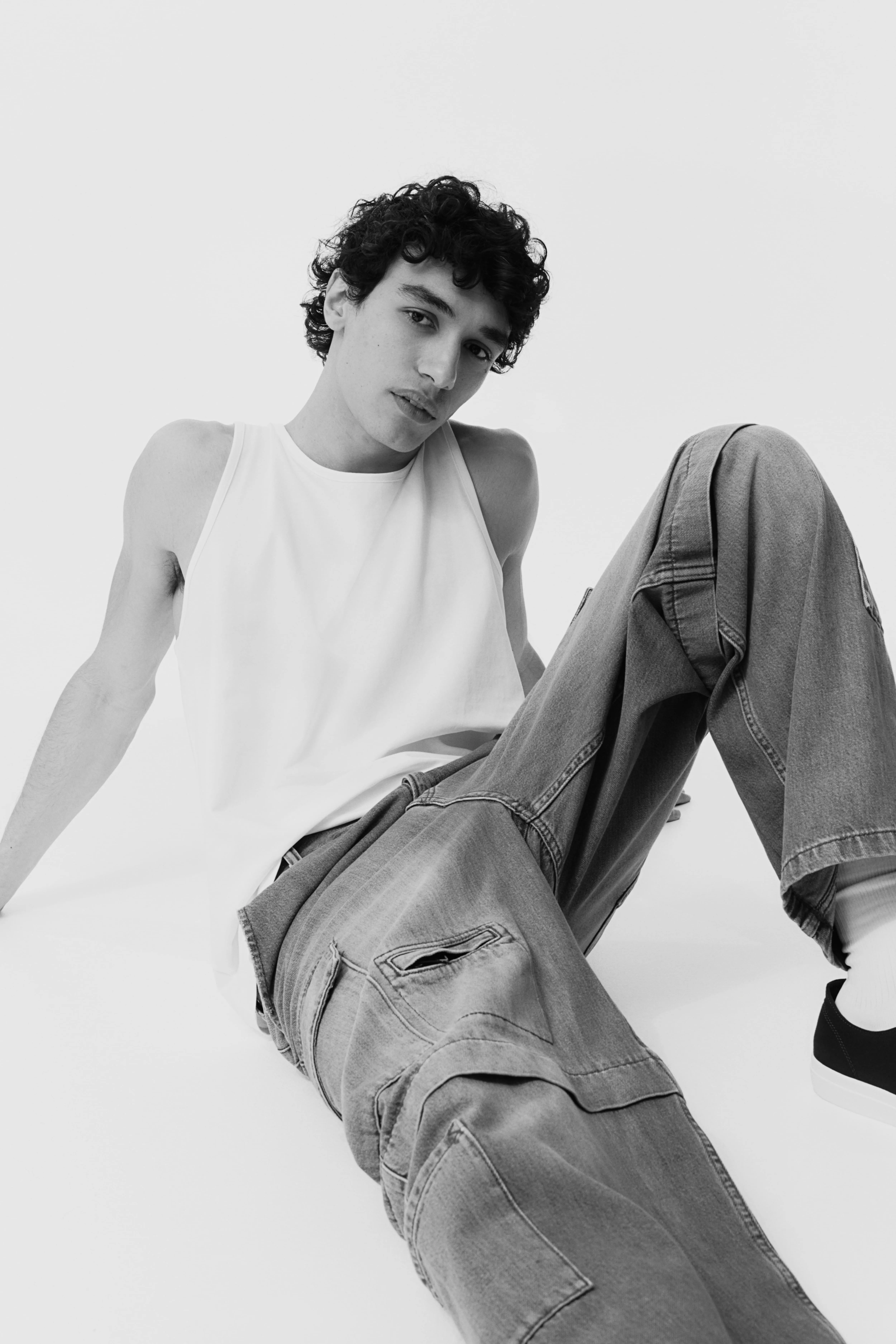 Baggy Cargo Jeans - Regular waist - Long - Denim blue - Men | H&M GB