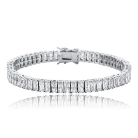Baguette Iced Out Hip Hop Tennis Bracelet