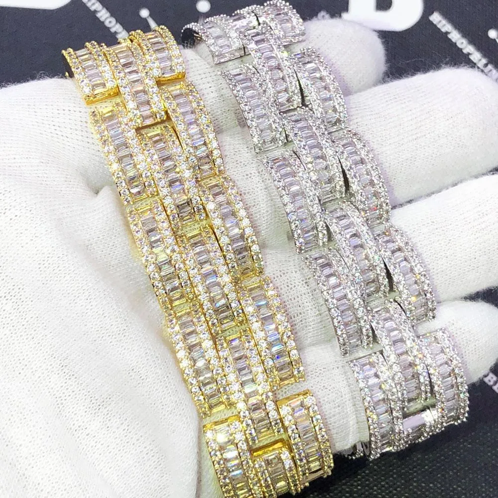 Baguette Jubilee VVS Iced Out Hip Hop Bracelet