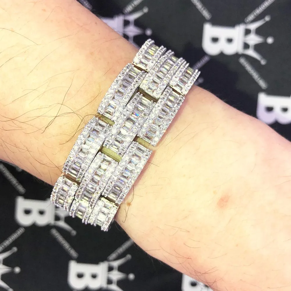 Baguette Jubilee VVS Iced Out Hip Hop Bracelet