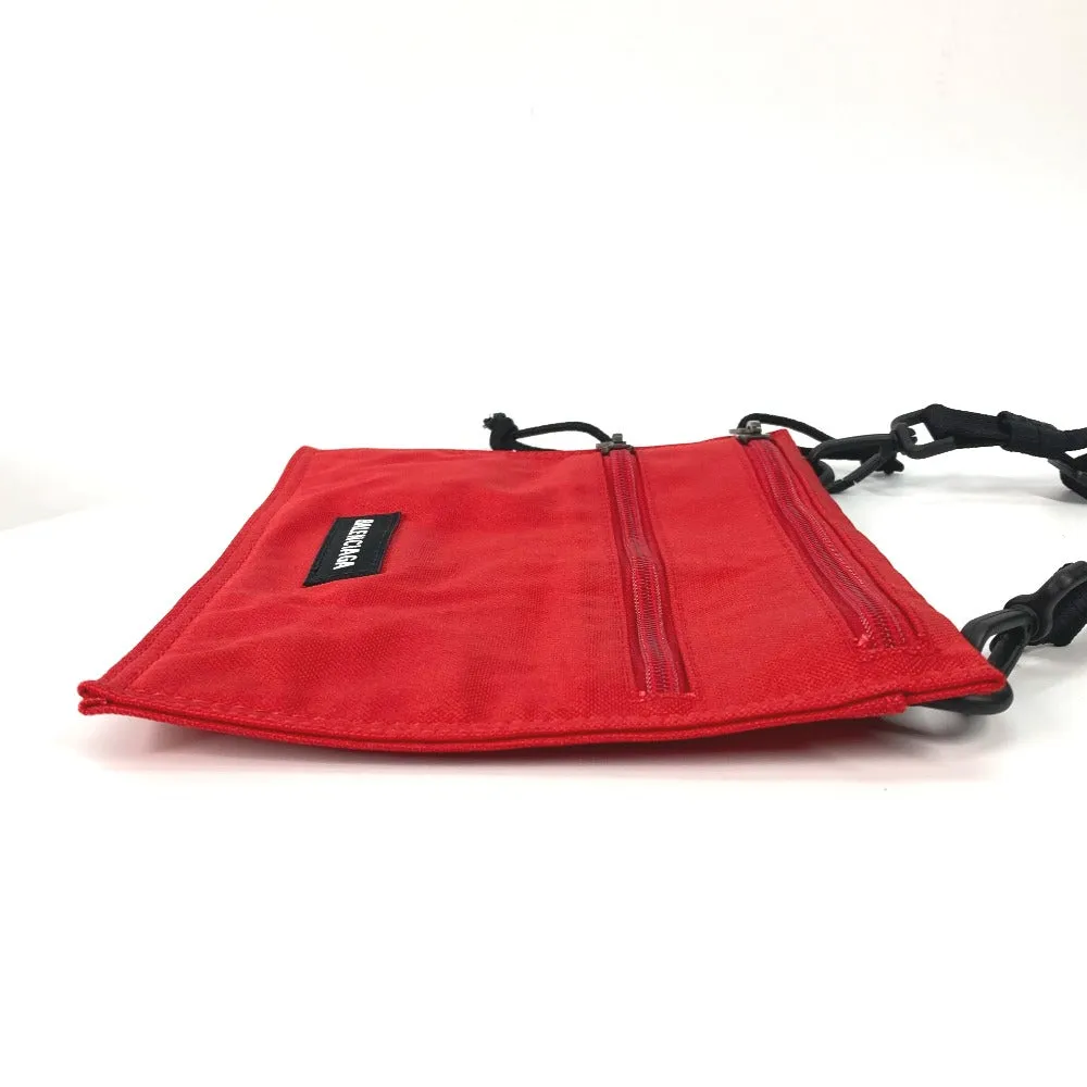 BALENCIAGA Shoulder Bag 618379 Nylon Red Crossbody Explorer Women