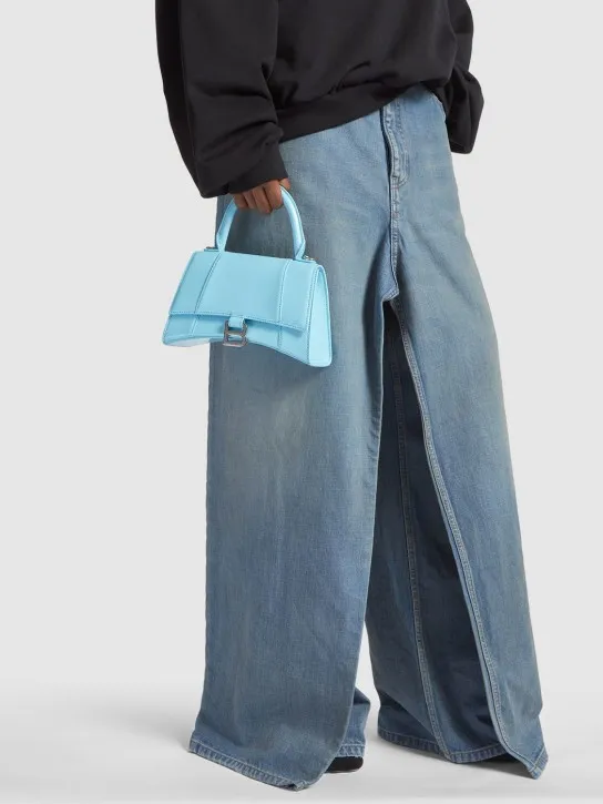 Balenciaga   Small Hourglass leather top handle bag 