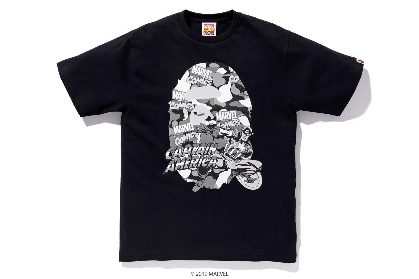 BAPE x Marvel Comics Captain America Tee Black