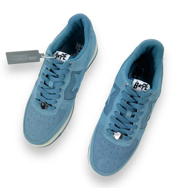 Bapesta University Blue Suede Trainers