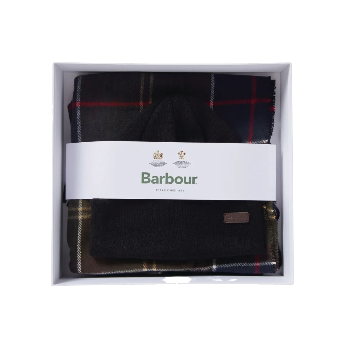 Barbour Swinton Beanie & Galingale Scarf Gift Set