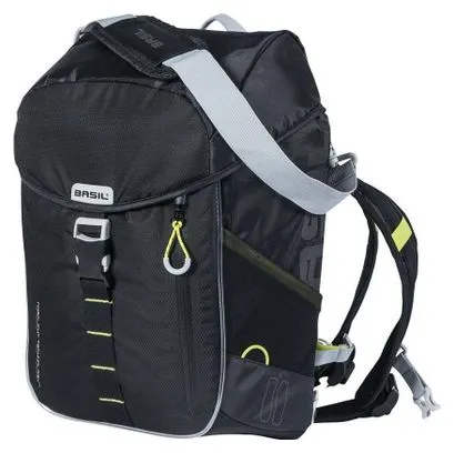 Basil Miles Nordlicht bicycle backpack with LED-strip 17 liter black