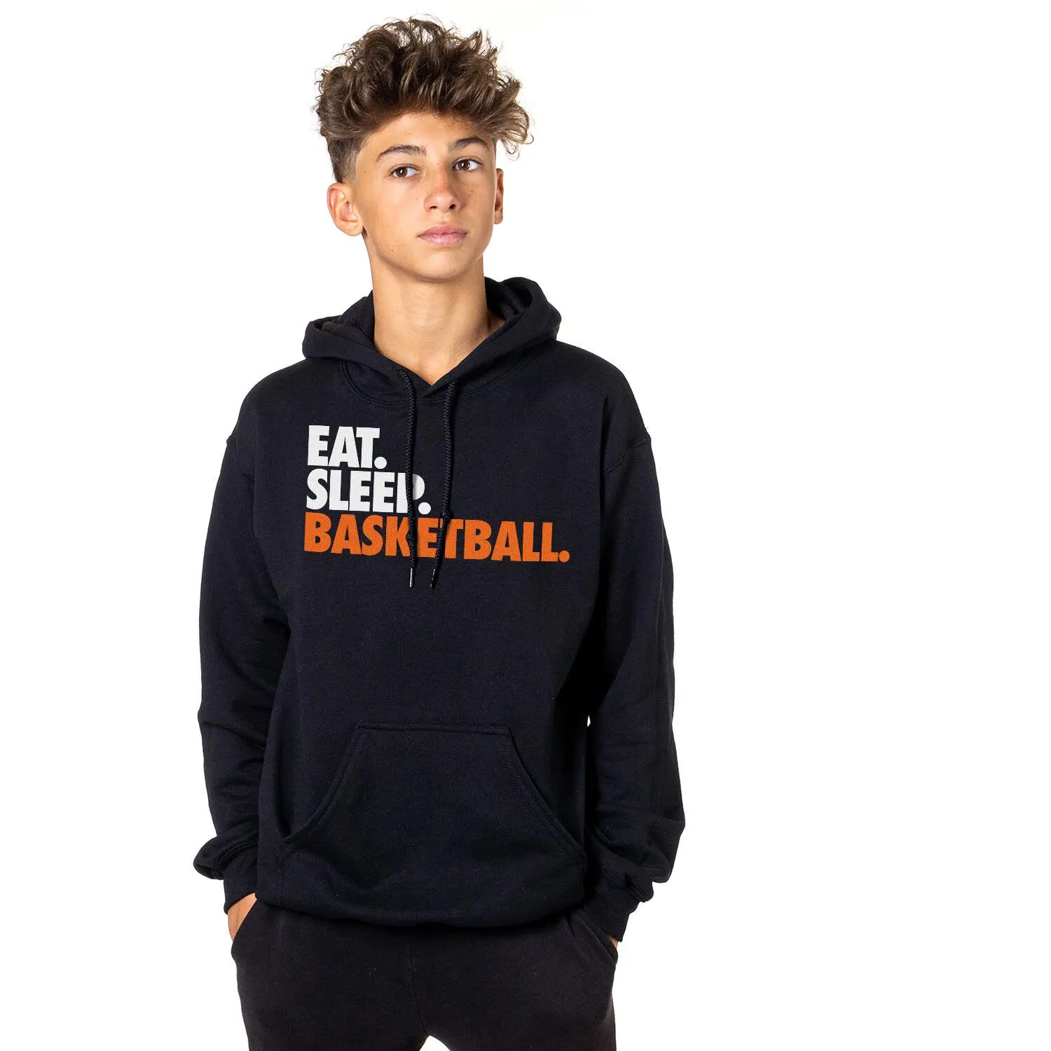 Basketball Hooded Sweatshirt - Eat. Sleep. Basketball. 